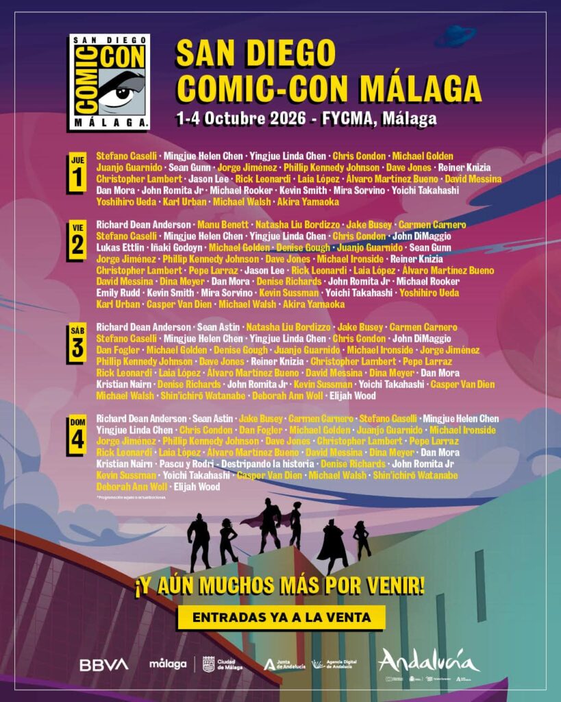 comic-con malaga 2026 confirmed artists