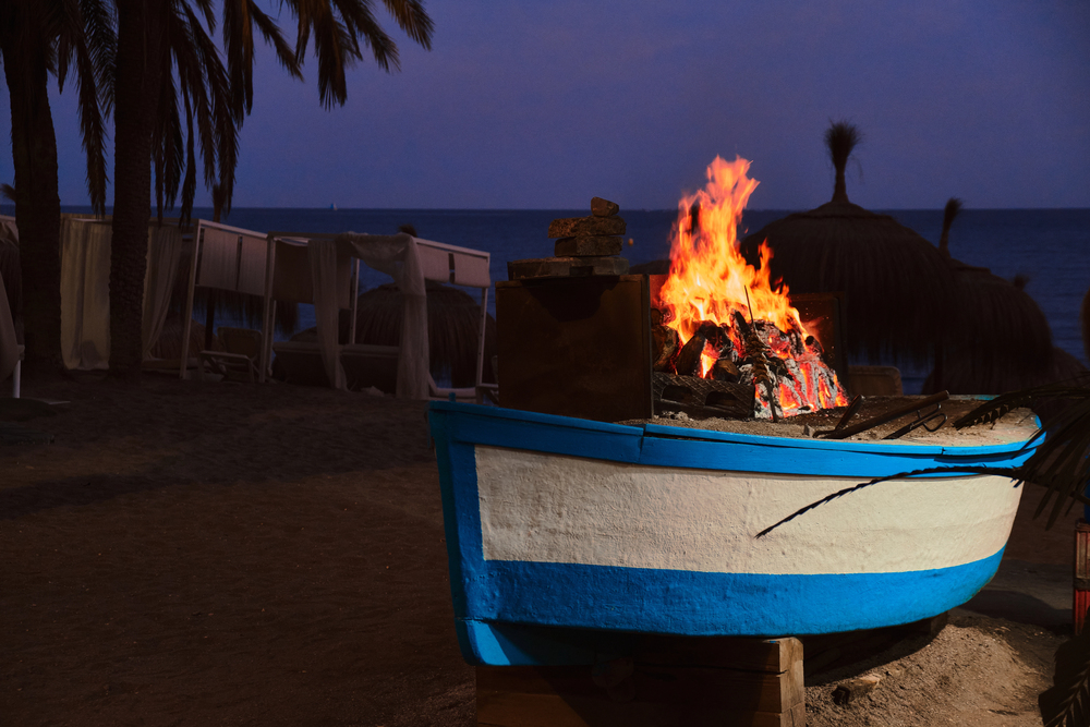 beach bonfires