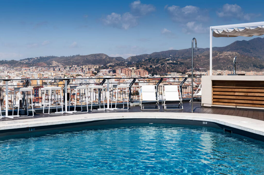 ac hotel málaga palacio roof top terrace